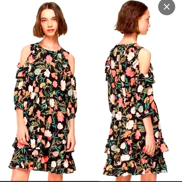 Kate Spade Floral Blooming Cold Shoulder Dress - Picture 9 of 9